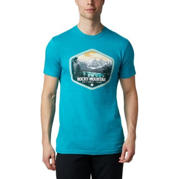 Columbia Muške Majice - Pegasus Cotton Tirkizne | KOLE-59102